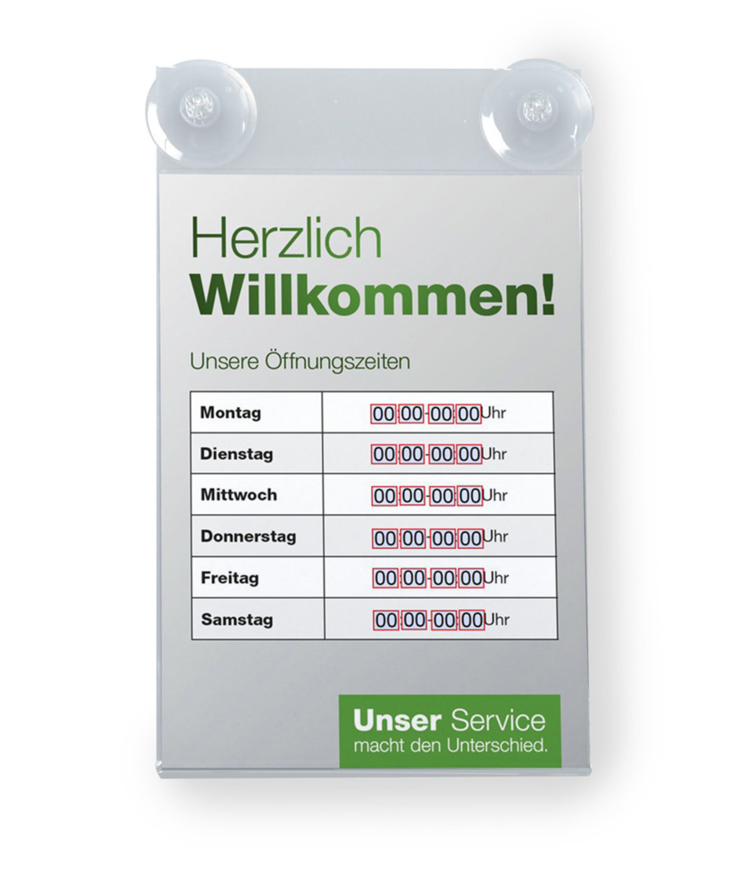 DIN A5 Öffnungszeitenschild